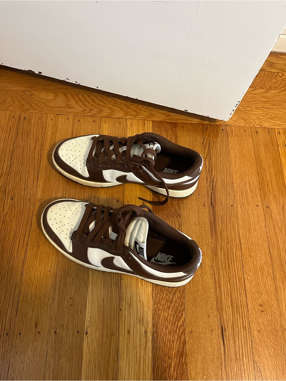 Nike Brown and Cream Low-Top Sneakers